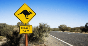 Australia kangaroo sign