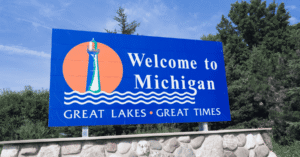 Michigan road sign