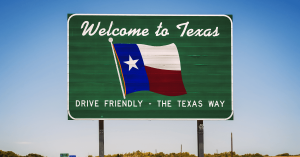Texas road sign