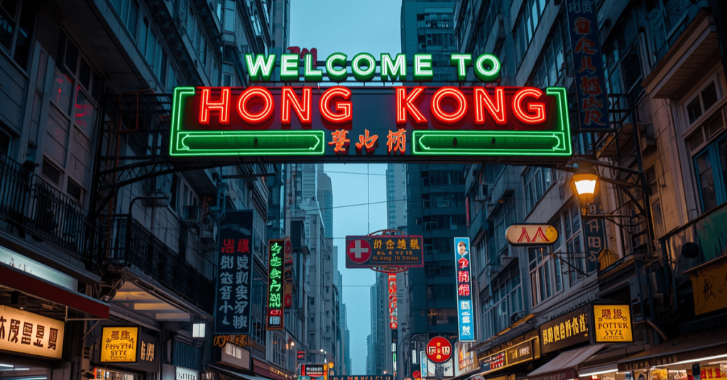 welcome to Hong Kong sign