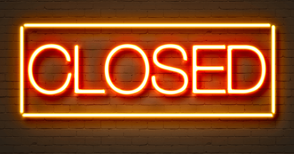 Closed sign