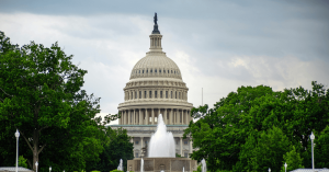 United States Capitol Dome Behind Trees