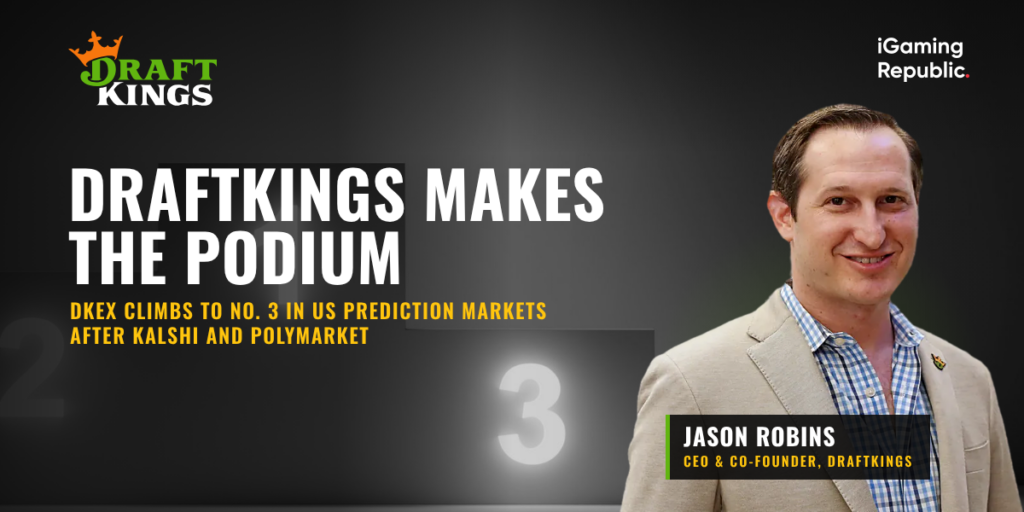 DraftKings CEO Jason Robins as DKeX ranks third in US prediction markets
